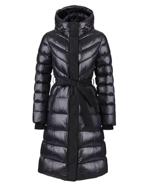 Mackage Blue Coralia Water Resistant Hooded 800 Fill Power Down Coat