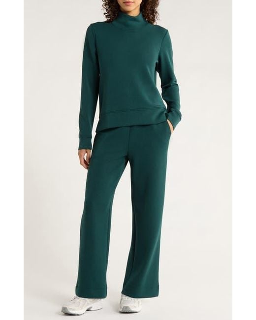 Mpg Green Dreamweave Recycled Polyester Blend Mock Neck Sweatshirt