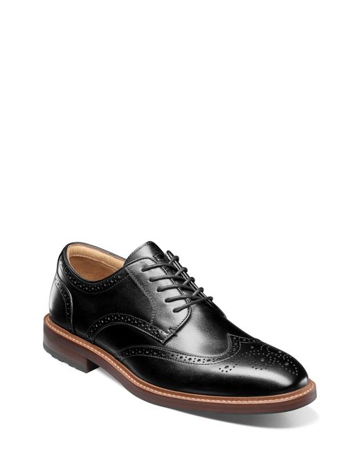 Florsheim Black Anthem Wingtip Blucher for men