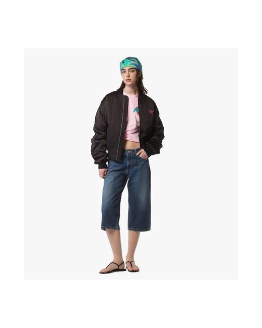 MCM Black X Snipes Satin Bomber Jacket for men