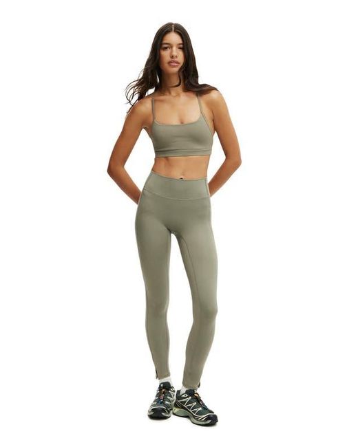 Cotton On Green Ultra Soft Side Pocket Full Length Tight