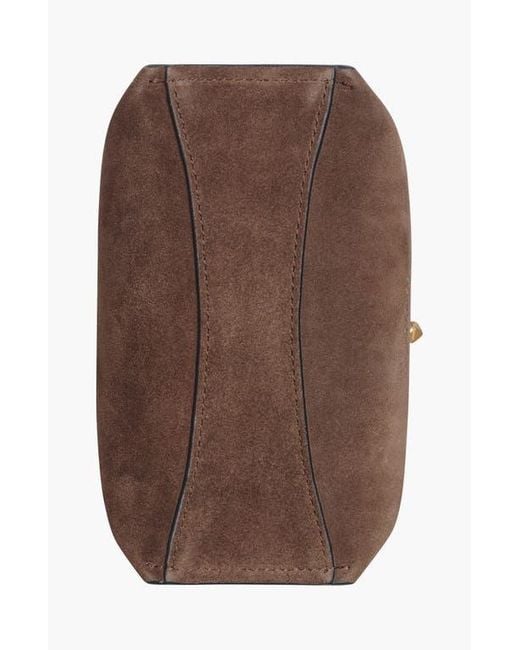 Donna Karan Brown Bridgehampton Python Suede Small Crossbody