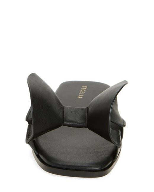 Cecelia New York Black Wendy Slide Sandal