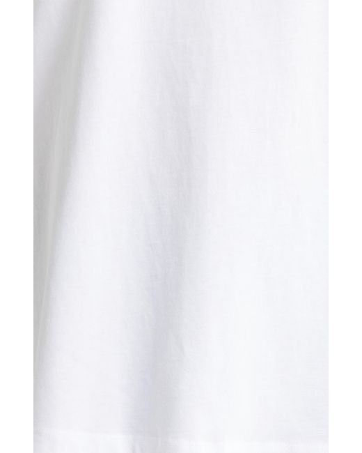 Marina Rinaldi White Caccia Rhinestone Detail Cotton Jersey T-shirt