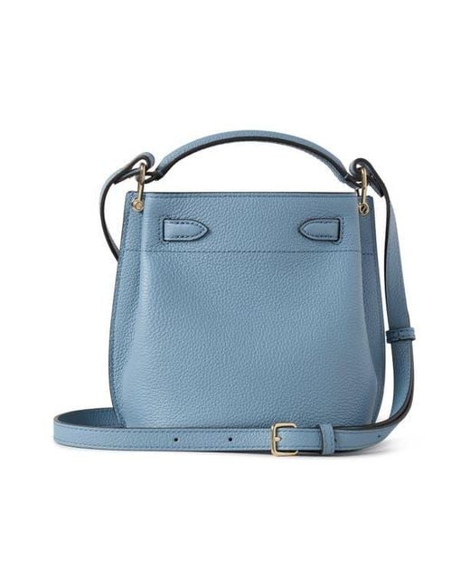 Mulberry Blue Mini Islington Leather Bucket Bag