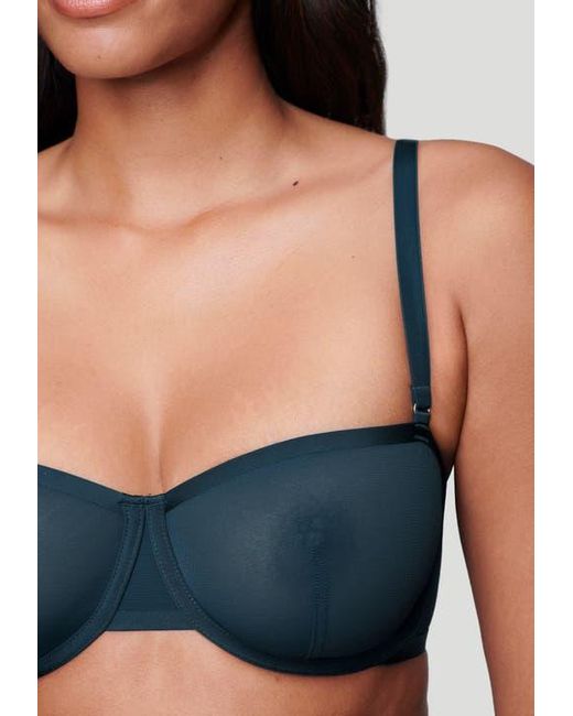 CUUP Blue The Balconette Mesh Underwire Bra