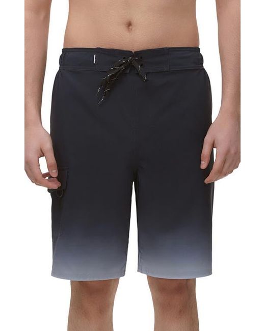 Rokka&Rolla Black 4-Way Stretch Performance Board Shorts for men