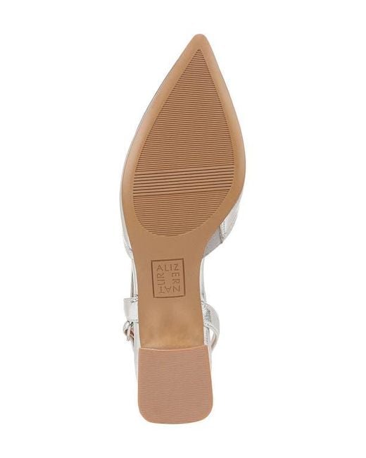 Naturalizer White Mila Pointed Toe Slingback Pump