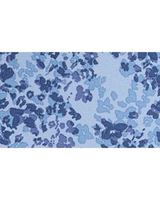 Reformation Blue Tommie Floral Long Sleeve Midi Dress