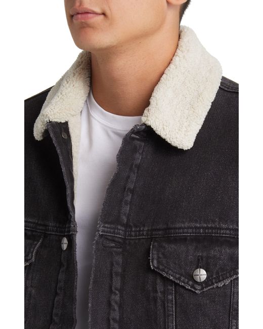 chenshijiu Mens Winter Warm Lambs Wool Lined Denim Jacket Fleece Lined  Jacket Blue XL : Amazon.in: Clothing & Accessories