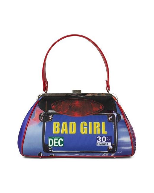 Jeffrey Campbell Blue Beep-Beep Top Handle Bag