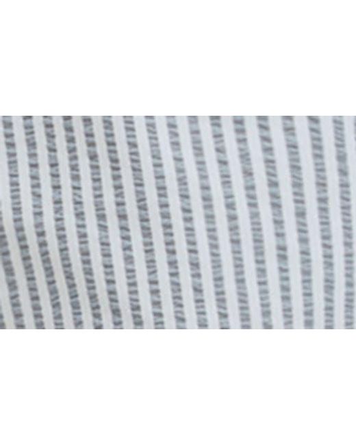 AllSaints Black Warden Stripe Swim Trunks for men