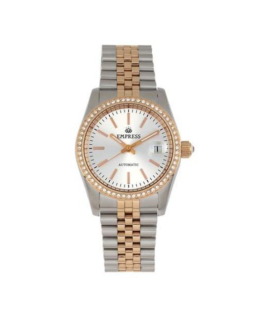 Empress Metallic Constance Automatic Bracelet Watch With Date