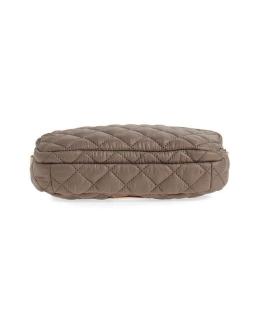 MZ Wallace Brown Small Metro Quilted Nylon Camera Bag