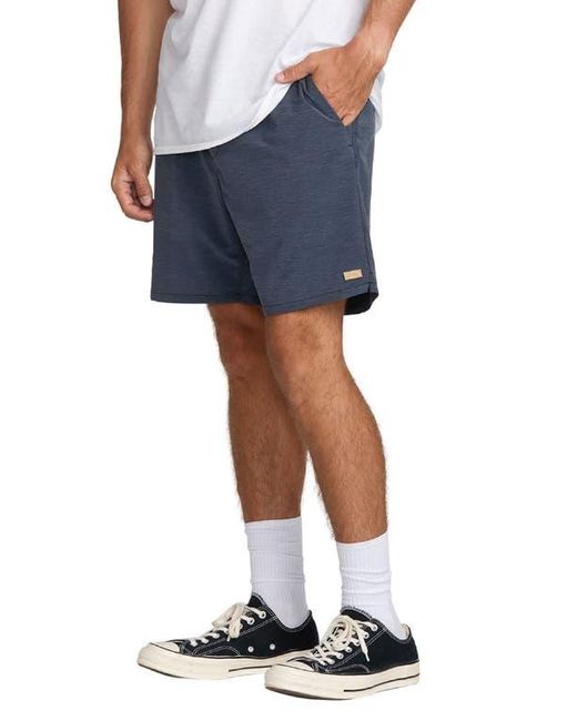Billabong Blue Surftrek Transit Elastic Waist Hybrid Shorts for men