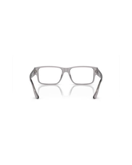 Versace Gray 55Mm Rectangle Optical Glasses for men