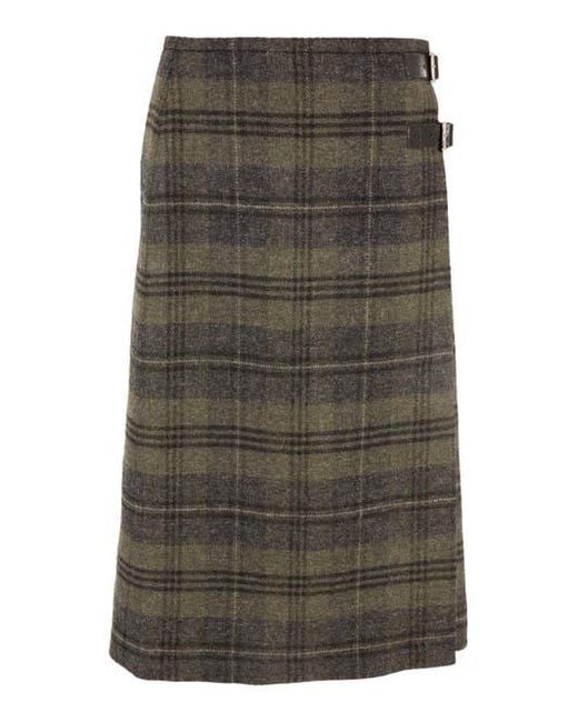 Celtic & Co. Blue Midi Celt Kilt Plaid Skirt