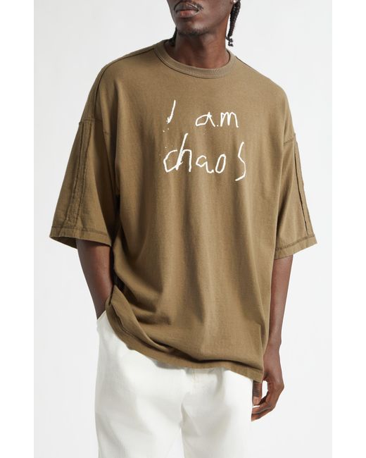 Undercover I Am Chaos Oversize Graphic T-Shirt in Brown for Men | Lyst