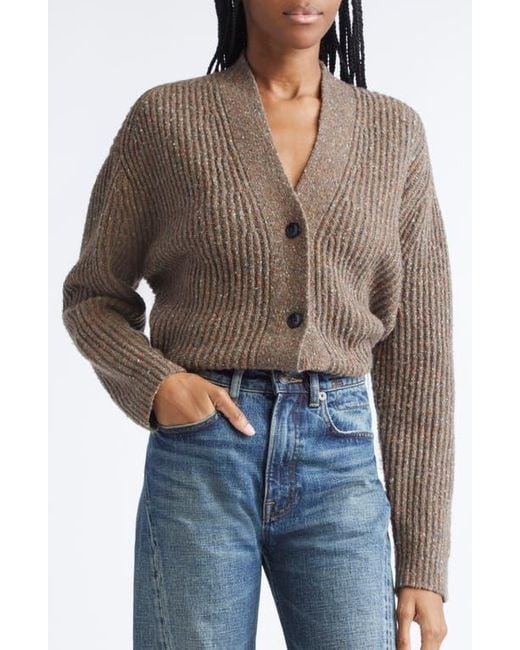 R13 Black Split Hem Wool Blend Cardigan