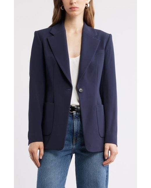 Nordstrom Blue Fitted Blazer