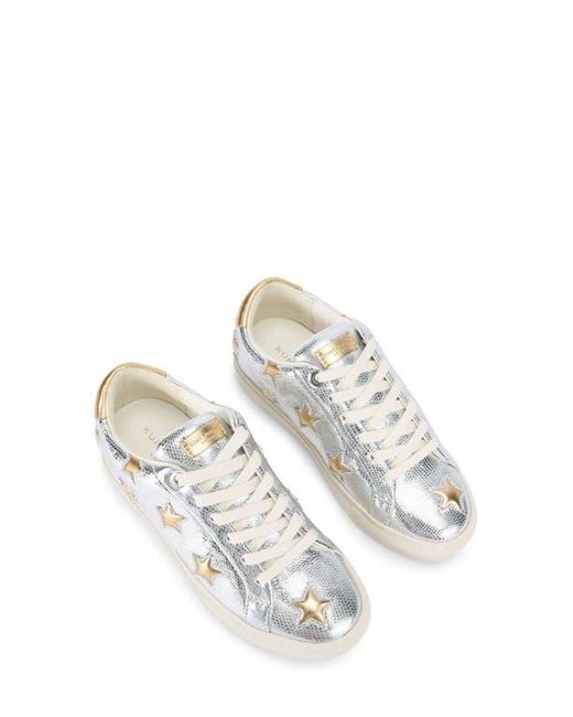 Kurt Geiger White Lane Star Snakeskin Embossed Sneaker