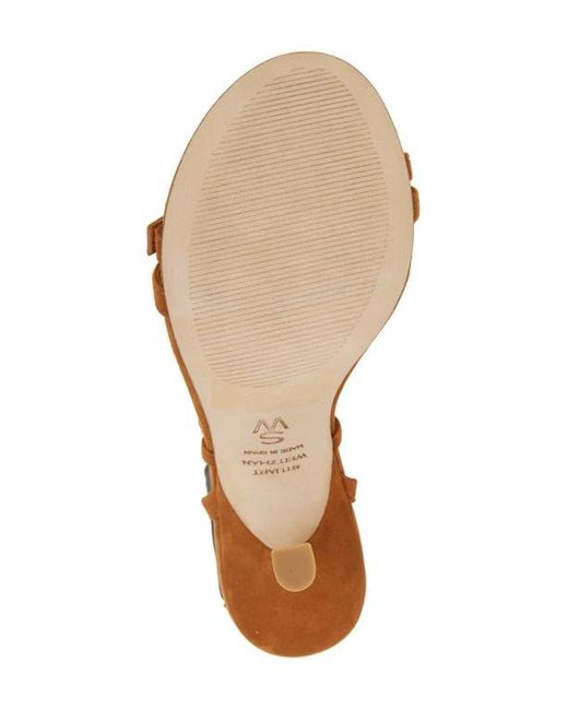 Stuart Weitzman Brown Georgie Ankle Strap Sandal