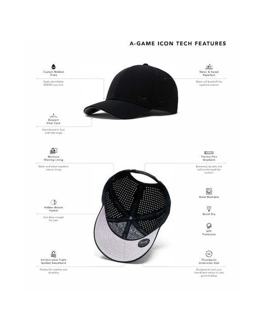 Melin White A-Game Icon Hydro Performance Snapback Hat for men