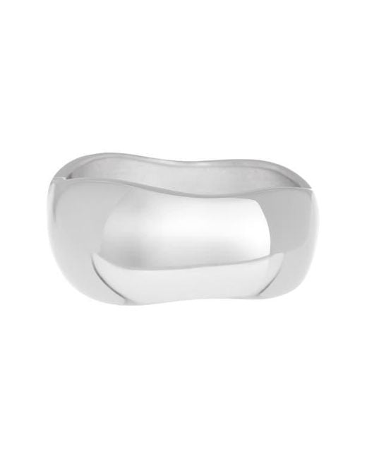 Open Edit White Puffy Wavy Bangle