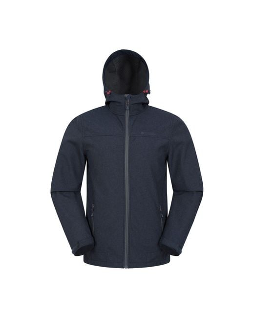 Mountain Warehouse Blue Reykjavik Softshell Windproof Jacket for men