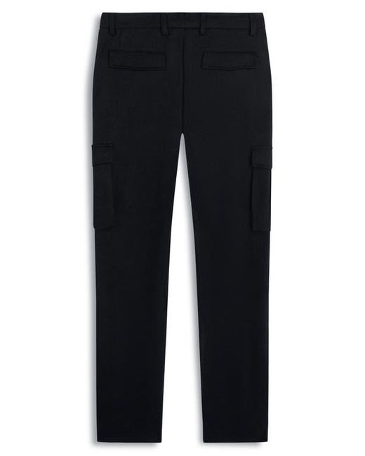Bugatchi Gray Brushed Knit Flat Front Cargo Pants for men
