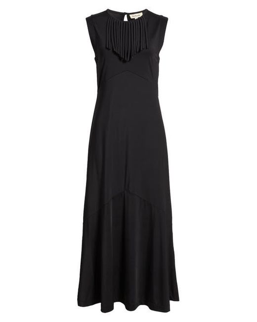 Du Paradis Black Bluebell Western Fringe Detail Maxi Dress