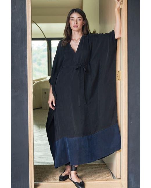 ocean + main Blue Belted Caftan