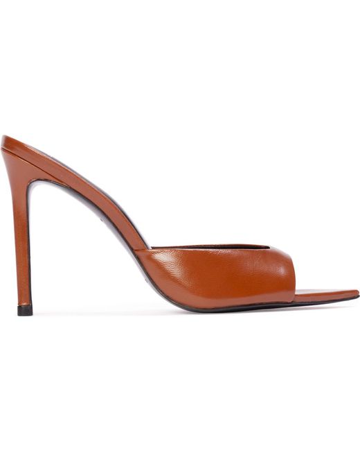 Black Suede Studio Brown Brea Leather Mule