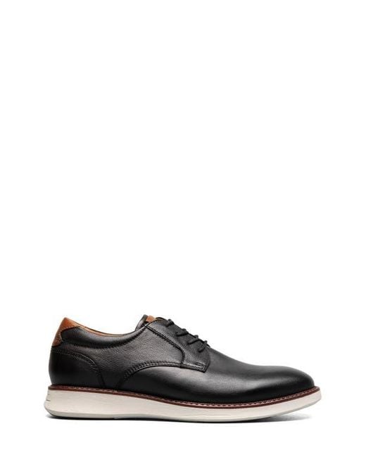 Florsheim Black Launch Plain Toe Derby for men