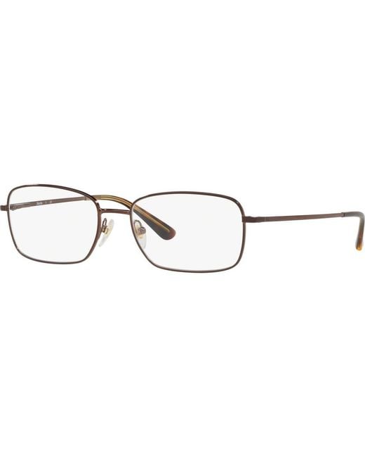 Sferoflex Metallic 54Mm Rectangle Optical Glasses for men