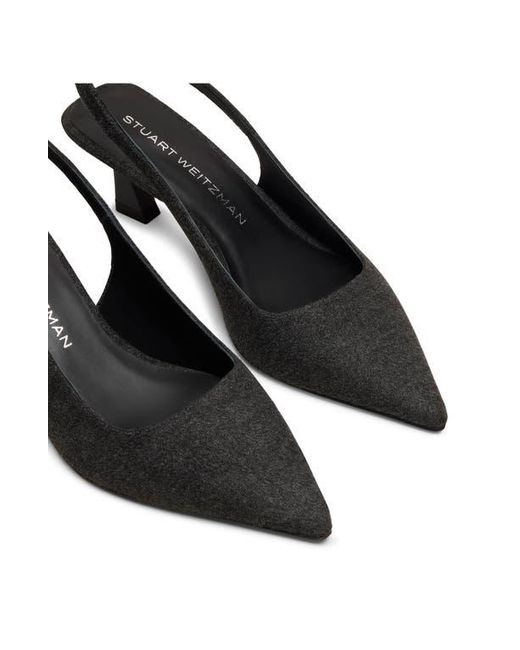 Stuart Weitzman Black Vinnie 50 Slingback Pump
