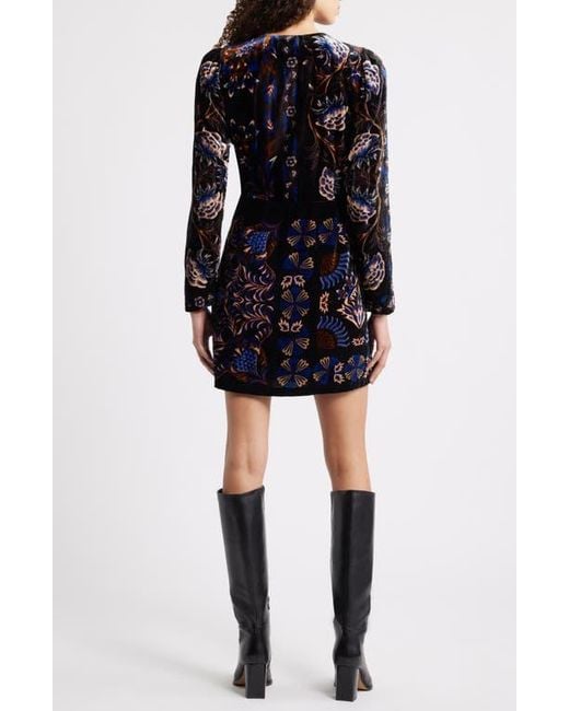 black arabesque mix scarves wrap mini dress FARM Rio Arabesque Mix Scarves Black Wrap Mini Dress | Print | Size XS