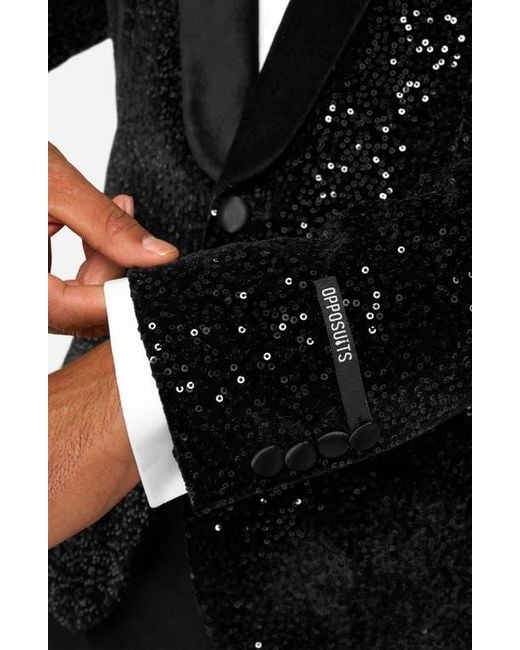 Opposuits Black Sequin Dinner Jacket for men