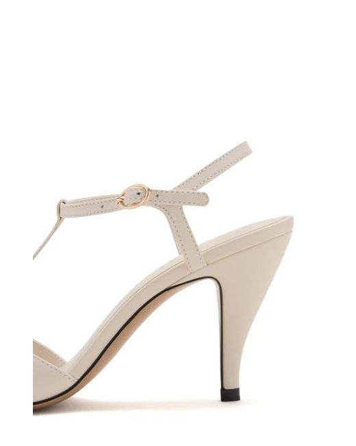 Mango White Ankle Strap Sandal