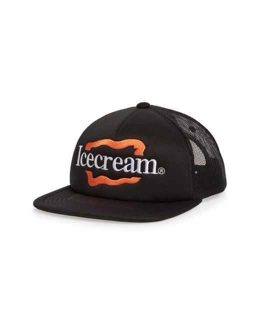 ICECREAM Black Essential Snapback Baseball Cap for men