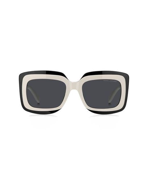 Marc Jacobs Black 54Mm Rectangular Sunglasses