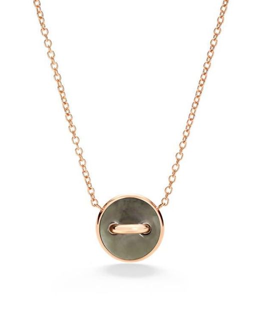 Pomellato Metallic Pom Pom Mother-Of- Reversible Dot Pendant Necklace