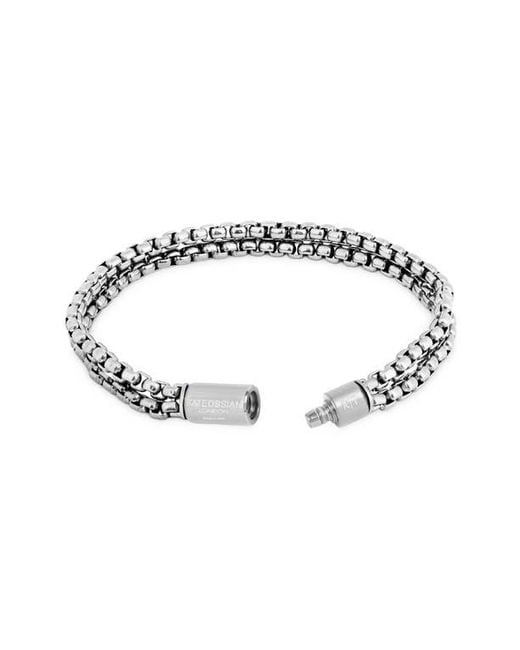 Tateossian Metallic Pop Elemenets Stainless Steel Chain Bracelet for men