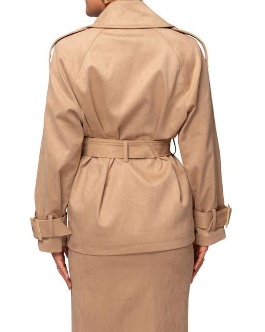 JLUXLABEL Natural Nightfall Belted Suede Jacket