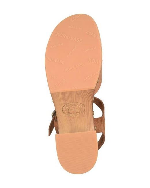 Kork-Ease Brown Tribecca Ankle Strap Platform Clog
