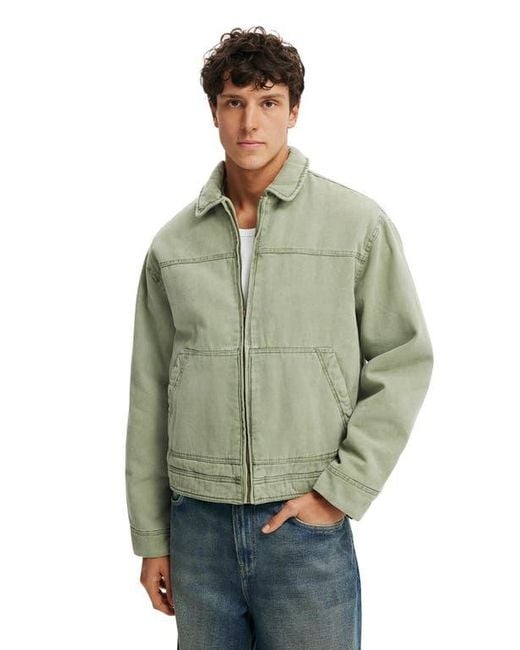 SATUR セター セト Cropped cotton work jacket SATUR | 세터 | (W) 크롭 코튼 워크 자켓 스카이 블루