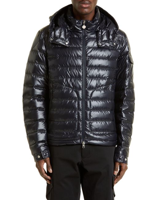 Moncler Lauros Recycled Polyester Down Jacket in Black for Men | Lyst