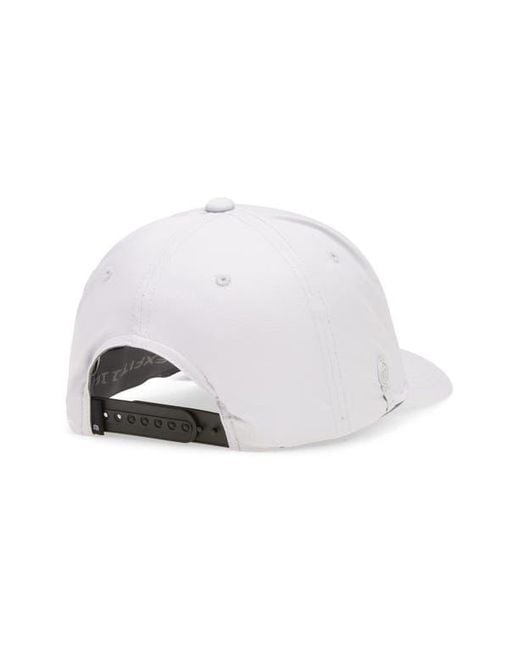 Travis Mathew White Wanderlust Snapback Baseball Cap for men