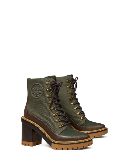 Tory Burch Green Miller Lug-sole Ankle Boots