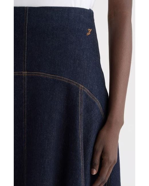Jacquemus Blue La Jupe Triangle De-Nîmes A-Line Denim Midi Skirt